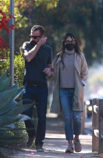 JORDANA BREWSTER and Mason Morfit Out for Morning Walk in Brentwood 02/05/2021