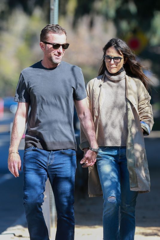 JORDANA BREWSTER and Mason Morfit Out for Morning Walk in Brentwood 02/05/2021