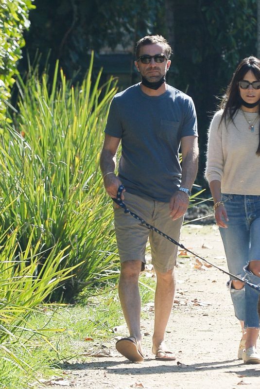 JORDANA BREWSTER and Mason Morfit Out with Their Dog in Los Angeles 02/07/2021