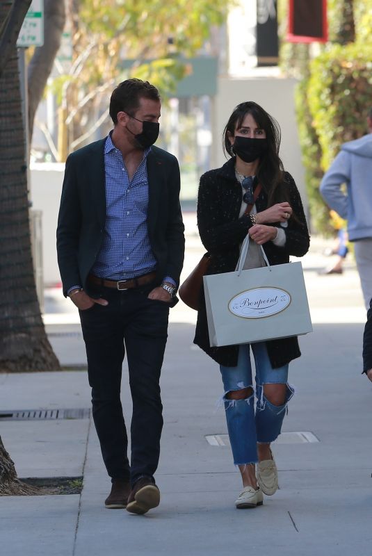 JORDANA BREWSTER and Mason Morfit Shopping on Rodeo Dr. in Beverly Hills 02/06/2021