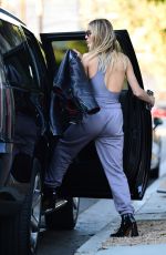 JOY CORRIGAN at a Photoshoot for Alo Yoga in Los Angeles 02/16/2021