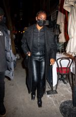 JUSTINE SKYE Out for Dinner at Carbone in New York 02/21/2021