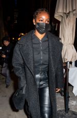 JUSTINE SKYE Out for Dinner at Carbone in New York 02/21/2021