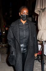 JUSTINE SKYE Out for Dinner at Carbone in New York 02/21/2021