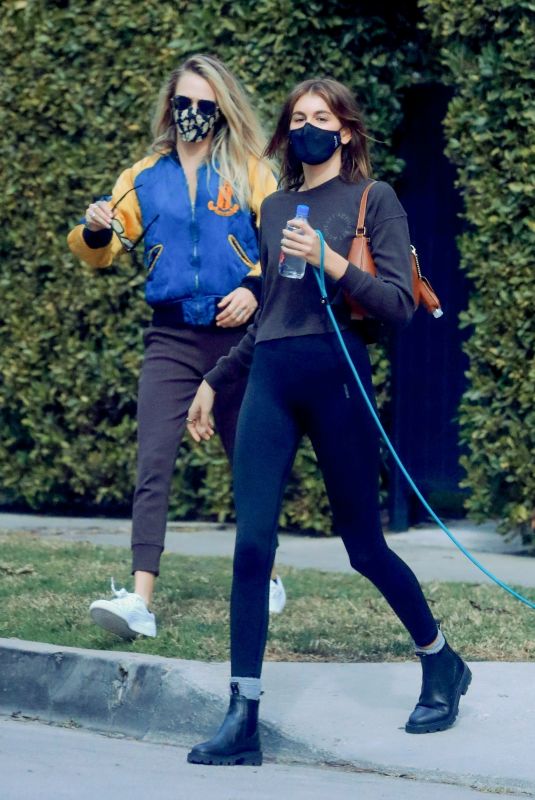 KAIA GERBER and CARA DELEVINGNE Leaves a Gym in Los Angeles 02/15/2021