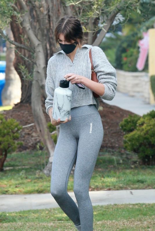 KAIA GERBER Leaves a Pilates Class in Los Angeles 02/11/2021
