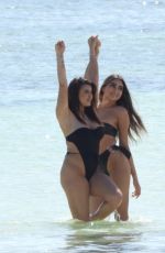KALANI HILLIKER and NICOLETTE GRAY in Bikini at a Beach in Cancun 01/28/2021