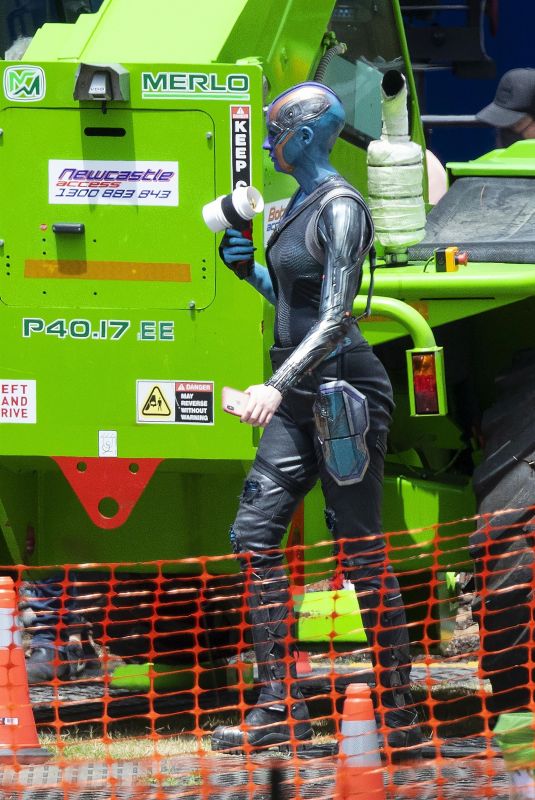 KAREN GILLAN on the Set of Thor: Love and Thunder in Sydney 02/01/2021