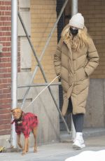 KATE BOCK Shows off Engagement Ring Out in New York 02/12/2021