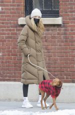 KATE BOCK Shows off Engagement Ring Out in New York 02/12/2021