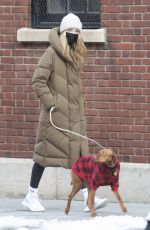 KATE BOCK Shows off Engagement Ring Out in New York 02/12/2021