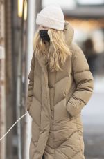 KATE BOCK Shows off Engagement Ring Out in New York 02/12/2021