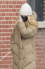 KATE BOCK Shows off Engagement Ring Out in New York 02/12/2021