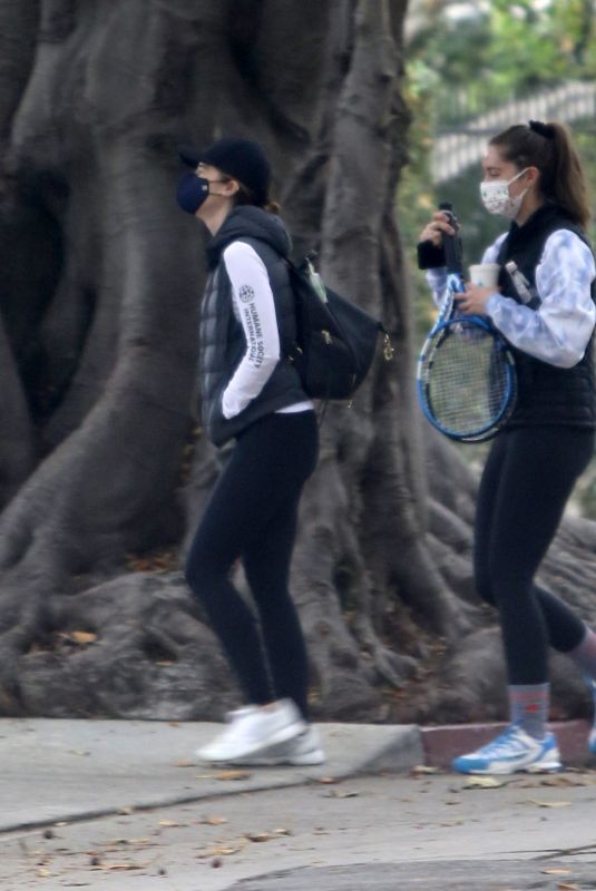 KATHERINE and CHRISTINA SXHWARZENEGGER Heading to a Tennis Match in Santa Monica 02/01/2021