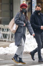KATIE HOLMES and Emilio Vitolo Jr Out in New York 02/03/2021