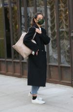 KATIE HOLMES Out and About in New York 02/10/2021