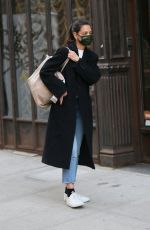 KATIE HOLMES Out and About in New York 02/10/2021