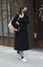KATIE HOLMES Out and About in New York 02/10/2021