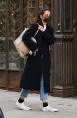 KATIE HOLMES Out and About in New York 02/10/2021
