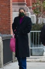 KATIE HOLMES Out and About in New York 02/15/2021