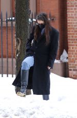 KATIE HOLMES Out in New York 02/02/2021