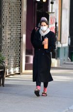 KATIE HOLMES Out in New York 02/17/2021