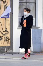 KATIE HOLMES Out in New York 02/17/2021
