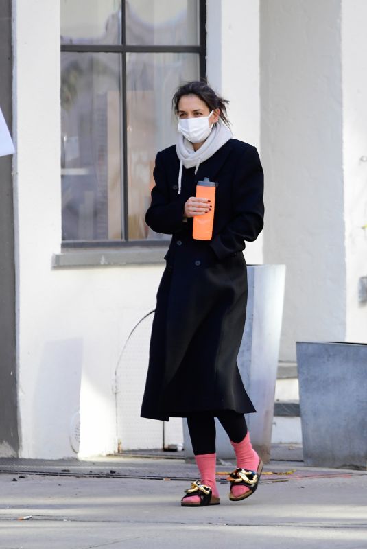 KATIE HOLMES Out in New York 02/17/2021