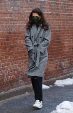 KATIE HOLMES Out on Valentine
