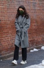 KATIE HOLMES Out on Valentine