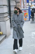 KATIE HOLMES Out on Valentine