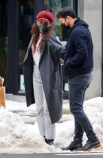 KATIE HOLMES Taking Pictures Out in New York 02/04/2021