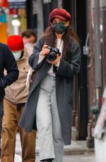 KATIE HOLMES Taking Pictures Out in New York 02/04/2021