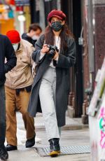 KATIE HOLMES Taking Pictures Out in New York 02/04/2021