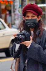 KATIE HOLMES Taking Pictures Out in New York 02/04/2021