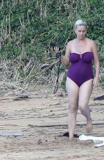 KATY PERRY in Swimsuit at a Beach in Hawaii 02/22/20212021