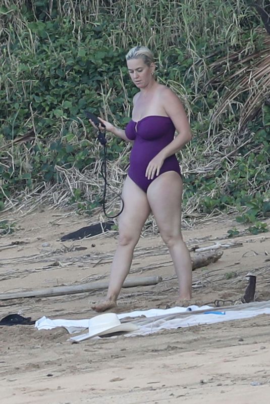 KATY PERRY in Swimsuit at a Beach in Hawaii 02/22/20212021