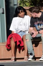 KEKE PALMER at Blue Bottle in Hollywood 02/21/2021