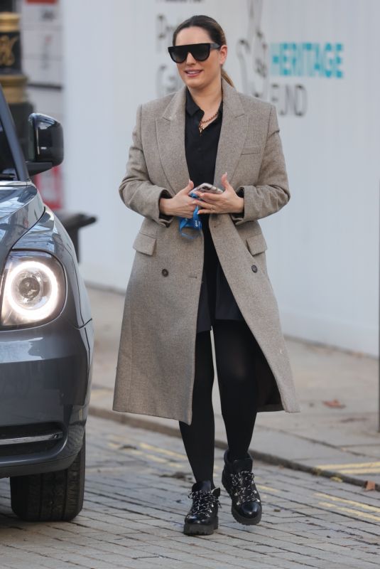 KELLY BROOK Arrives at Heart Radio in London 02/18/2021
