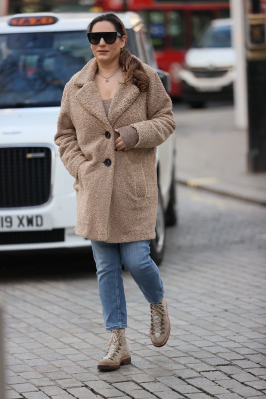 KELLY BROOK Arrives at Heart Radio Studios in London 02/05/2021