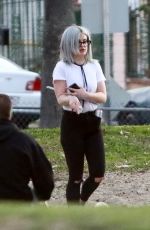 KELLY OSBOURNE and Erik Bragg Out in Loas Angeles 02/20/2021