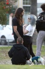 KELLY OSBOURNE and Erik Bragg Out in Loas Angeles 02/20/2021