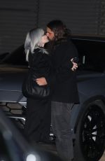 KELLY OSBOURNE and Erik Bragg Share a Kiss at Nobu in Malibu 02/16/2021