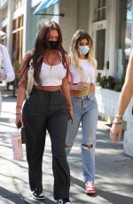 KELSEY CALEMINE and ANASTASIA KARANIKOLAOU  Out in Beverly Hills 02/24/2021