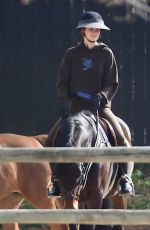 KENDALL JENNER Out Horseback Riding in Malibu 02/15/2021