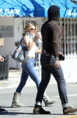 KIT HOOVER and Scott Evans at Alfred Coffee in Studio City 02/25/2021