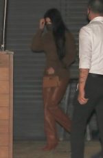 KOURTNEY KARDASHIAN Out for Dinner at Nobu in Malibu 02/22/2021
