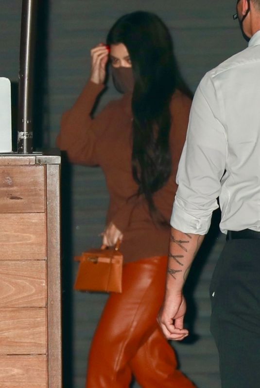 KOURTNEY KARDASHIAN Out for Dinner at Nobu in Malibu 02/22/2021