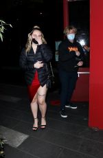KOUVR ANNON Out for Dinner at BOA Steakhouse in West Hollywood 02/14/2021