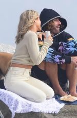 KRISTIN CAVALLARI and Brody Jenner Out on the Beach in Malibu 02/09/2021